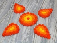 JH Gallery Handmade Artificial Flowers Rangoli Set, Decorative Floor Mats for Home & Pooja Room, Diwali Festive Home Decor, Floor Decoration Mats