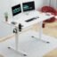 JIN OFFICE Octave Height Adjustable Desk Electric | 80 Kg Wt. Cap, 2 Year Warranty| Standing Desk with Memory Preset, Cup Holder| Stability Crossbar (White Frame | White Top, 1200 x 750 mm)