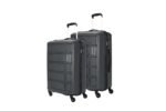 Kamiliant American Tourister Harrier | Trolley Bag Set of 2 (55+68 cms) for Travel| Hard Case Polypropylene (PP) Suitcase | 360° 4-Wheel Luggage Trolley | Combination Lock | Iron Grey