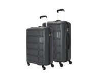 Kamiliant American Tourister Harrier | Trolley Bag Set of 2 (55+68 cms) for Travel| Hard Case Polypropylene (PP) Suitcase | 360° 4-Wheel Luggage Trolley | Combination Lock | Iron Grey