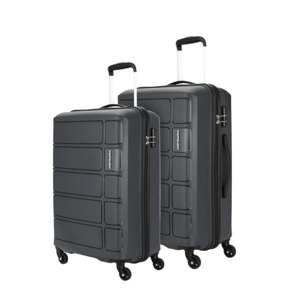 Kamiliant American Tourister Harrier | Trolley Bag Set of 2 (55+68 cms) for Travel| Hard Case Polypropylene (PP) Suitcase | 360° 4-Wheel Luggage Trolley | Combination Lock | Iron Grey