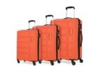 Kamiliant American Tourister Harrier | Trolley Bag Set of 3 (55+68+79cms) for Travel| Hard Case Polypropylene (PP) Suitcase | 360° 4-Wheel Luggage Trolley | Combination Lock | Carrot Orange