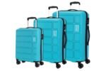 Kamiliant by American Tourister 3 Pc Harrier Edge 8W Set 56 Cm, 68 Cm & 78 Cm - Small, Medium & Large Polypropylene(PP) Hardside 8 Wheels Spinner Luggage Set/Trolley Bag Set (Light Blue)