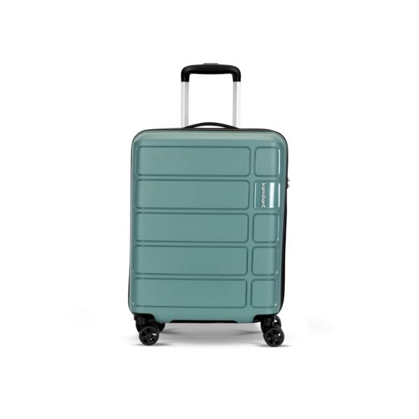Kamiliant by American Tourister Small Harrier Edge 8W 56 Cms Cabin (PP) Hard Sided 8 Wheels Spinner Luggage/Suitcase/Trolley Bag (Slate Grey) (Double Wheel)