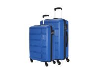 Kamiliant by American TouristerHarrier Spinner Polypropylene (PP) 2 Pc Set Ribbon Blue Hard Luggage Small & Medium Sets (55Cm + 68 Cm)