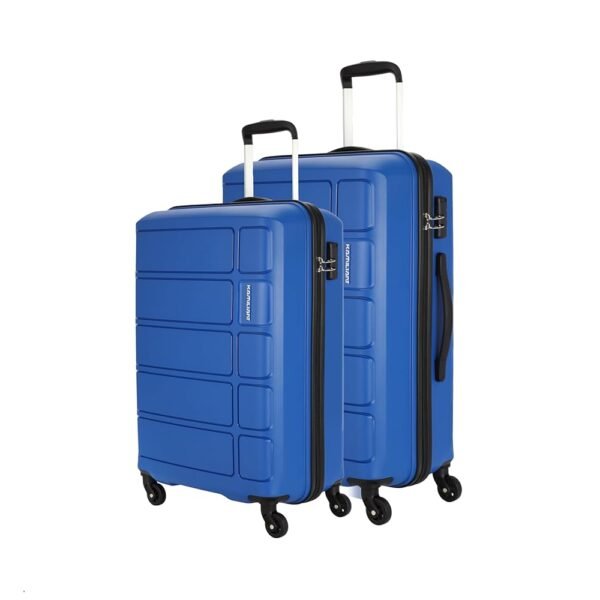 Kamiliant by American TouristerHarrier Spinner Polypropylene (PP) 2 Pc Set Ribbon Blue Hard Luggage Small & Medium Sets (55Cm + 68 Cm)