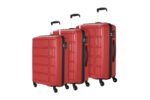 Kamiliant by American TouristerHarrier Spinner Polypropylene (PP) 3 Pc Set Crimson Red Hard Luggage Small, Medium & Large (56 Cm+68Cm+78Cm)