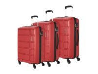 Kamiliant by American TouristerHarrier Spinner Polypropylene (PP) 3 Pc Set Crimson Red Hard Luggage Small, Medium & Large (56 Cm+68Cm+78Cm)