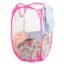 Kuber Industries Nylon Mesh Laundry Basket|Dirty Clothes Basket with Carry Handles|Foldable Pop-up Mesh Hamper (Multi)