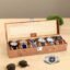 LEDO Luxury Watch Box Organizer, 6 Slot Display Case with Transparent Transparent Top, Cream PU Leather Exterior, Soft Cushioned Interior, Perfect for Storage and Gifting