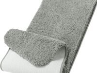 LUCRE Large Size Area Rug 2x4 Feet Plush Shaggy Area Rug Fluffy Fur Rug for Kids, Furry Plush Rugs Floor Carpet Modern Accent Rug for Indoor Bedroom Living Room, Grey