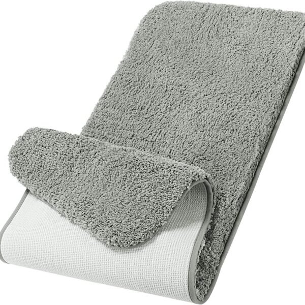 LUCRE Large Size Area Rug 2x4 Feet Plush Shaggy Area Rug Fluffy Fur Rug for Kids, Furry Plush Rugs Floor Carpet Modern Accent Rug for Indoor Bedroom Living Room, Grey