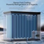 Large Capacity Compact Chest Freezer - Adjustable Temperature, Freestanding Deep Freeze for Home Kitchen Use