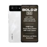Lava Bold 2 5G (Feather White, 6 GB RAM, 128 GB Storage) | 6.67" FHD+ AMOLED Display | MTK D7060 Processor | 50 MP Front Camera | LPDDR5 UFS 3.1 ROM | 5000 mAh | 33W Fast Charging