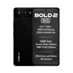 Lava Bold 2 5G (Midnight Black, 6 GB RAM, 128 GB Storage) | 6.67" FHD+ AMOLED Display | MTK D7060 Processor | 50 MP Front Camera | LPDDR5 UFS 3.1 ROM | 5000 mAh | 33W Fast Charging