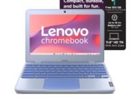 Lenovo {SmartChoice Chromebook, Intel Celeron N4500, 4GB RAM, 64GB eMMC, HD, 11.6"/29.46cm, Chrome OS, Blue, 1.21Kg, 2Wx2 Stereo Speakers, HD Camera, 82UY0014HA, Laptop