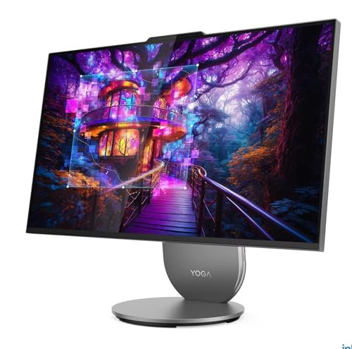 Lenovo Yoga AIO Intel Core Ultra 9 285H 27" QHD IPS (32GB RAM/1TB SSD/AI PC/Windows11/Microsoft 365 Basic + Office Home 2024/Wireless Euterpe Keyboard & Mouse, Grey), F0J2003FIN All-in-One Desktop