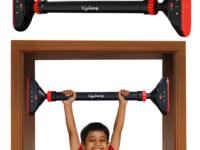 Lifelong Pull Up Bar for Home -Adjustable Rod 74cm to 97cm width, wall mounted without screws -Door Pull up bar to Increase Height -Exercise equipment for Home Gym - Chin up Bar weight capacity 200Kgs