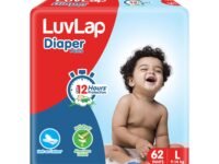 LuvLap Pant Style Baby Diapers, Large (L), 62 Count, For babies of Upto 9-14Kg with Aloe Vera Lotion for rash protection, with upto 12hr protection, Diapers