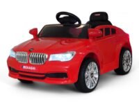 MEKASHI Electric Ride-On Car for Kids 1-4 Years, 12V Battery, Remote Control, 3 Speed, LED Lights, Bluetooth, Red