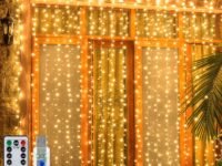 MIRADH 300-LED Plastic Fairy Curtain Lights – Diwali Window Decoration, Navratri Christmas New Year LED String Lights for Home Decor, 9.8 ft, (Warm-White Fairy Curtain)