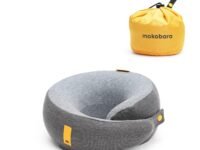 MOKOBARA The Travel Pillow Pure Memory Foam Neck Pillow, Comfortable and Breathable Cover, Machine Washable, Airplane Travel Kit (Seize The Gray)