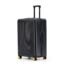 MOKOBARA Transit Luggage Checkin Large|100 Liters Capacity Polycarbonate Hardshell|8 Hinomoto Wheels TSA Approved Lock|for Extended Trips | Black | Money Moves