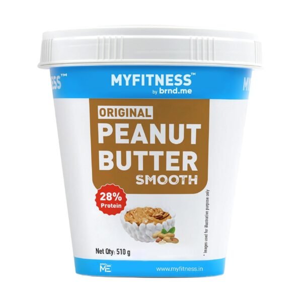 MYFITNESS Original Classic Peanut Butter Smooth 510g | 21g Protein to Boost Energy | Tasty & Healthy Nut Butter Spread | Vegan | Cholesterol Free, Gluten Free | Zero Trans Fat | Creamy Peanut Butter