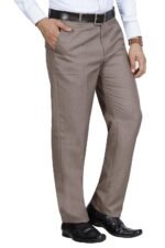 Mc Henry Men's Classic Solid Formal Comfort/Regular Fit Stretchable Wrinkle Free Trousers