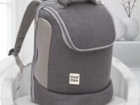 Mee Mee Nursing Diaper Bag (Grey) | Waterproof Travel Backpack with Adjustable Strap | Spacious & Stylish Mama Bag with 2 Bottle Pockets & Diaper Changing Mat | Organizer for All Baby Essentials
