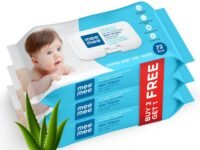 Mee Mee Wet Wipes for Baby Skin with Aloe Vera | 72 Wipes x Pack of 3-216 Wipes | Paraben Free, Fragrance Free, pH Balanced, Dermatologically Safe, Baby Wipes Combo | Pack Lid