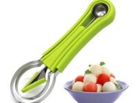 Melon Baller Scoop Set Watermelon Scooper Fruit Fruit Scooper Seed Remover Watermelon Knifefor Dig Pulp Separator 4 in 1 Fruit Scooper Perfect Tool for Making Fruit Salad in Kitchen