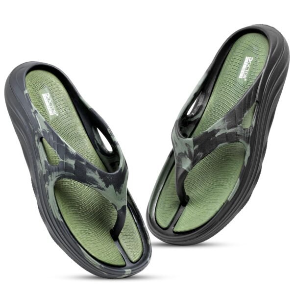 Men Cushioned Thong Slippers with Soft Footbed, Lightweight Comfortable Everyday Wear Slippers, Flexible Sole for Indoor Outdoor Use and Relaxed Walking