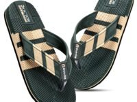 Men Stylish Thong Slippers with Textured Anti-Slip Sole, Comfortable Cushioned Footbed, Lightweight Everyday Wear Slippers for Indoor and Outdoor Use