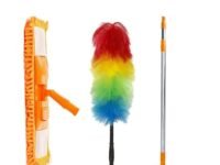 Microfiber Extendable Dusting Brush Hand Duster with Telescoping Pole (Small,Random Colors)