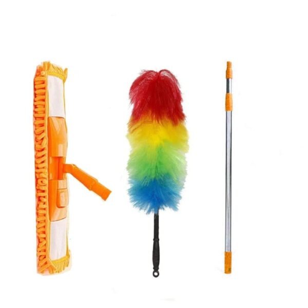 Microfiber Extendable Dusting Brush Hand Duster with Telescoping Pole (Small,Random Colors)