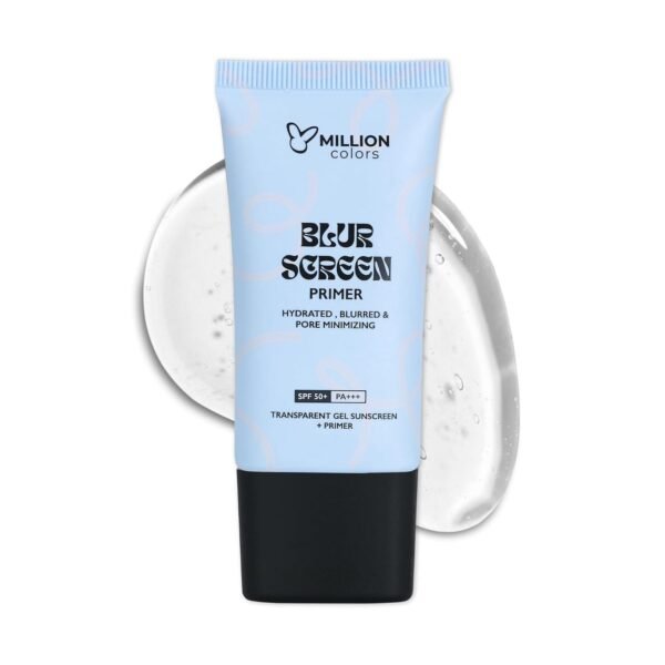 Million Colors Blur Primer | Matte Finish and Oil Control| Hydrating Makeup Base Infused With Hyaluronic Acid | 2-in-1 Primer and Sunscreen SPF 50 PA+++ For All Skin Types - 30ml