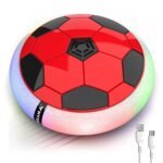 Mirana C-Type USB Rechargeable Battery Powered Hover Football Indoor Floating Hoverball Soccer | Air Football Smart | Made in India Fun Toy Best Gift for Kids Boys and Girls 2-10 Years (Red)