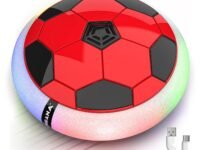 Mirana C-Type USB Rechargeable Battery Powered Hover Football Indoor Floating Hoverball Soccer | Air Football Smart | Made in India Fun Toy Best Gift for Kids Boys and Girls 2-10 Years (Red)