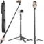Mobilife Long Selfie Stick Tripod 61" Extended Bluetooth Remote Aluminum Mobile Tripod for iPhone Android Vlogging Live Streaming Travel 1/4" Screw for Camera Ring Light GoPro