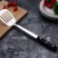 Mockery Stainless Steel Slotted Turner Comfortable Plastic Grip Handle Cooking Flipping Turning Frying and Grilling Refined Strainer for Kitchen Baking Dining Bar, 14 Inch