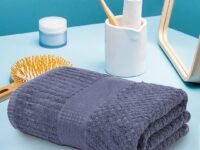 Mush Moso Collection Bamboo Towels for Bath Large Size | 450 GSM Bamboo Bath Towel for Men & Women | Soft, Highly Absorbent & Quick Dry | 70 X 140 cms (Moon Grey)