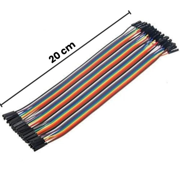 MySkillShaala Female to Female Jumper Wires - Pack of 80 of Flexible Dupont Wires for Breadboard, Arduino, and Electronics Projects