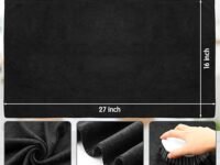 Newwiee 100 Pieces Large Black Microfiber Salon Towels Bulk 16 x 27 Inch Absorbent Hair Drying Towels Bleach Proof Hand Towels Salon Towels Set for Gym Bath Spa Shaving Shampoo Home