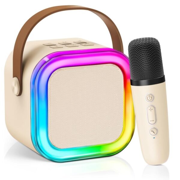Niwlix Mike for Kids with Speaker Wireless Mini Portable Bluetooth Speaker with Microphone & LED Lights Musical Toys for Boys, Girls and Adults Cute Birthday Gift for Kids