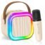 Niwlix Mike for Kids with Speaker Wireless Mini Portable Bluetooth Speaker with Microphone & LED Lights Musical Toys for Boys, Girls and Adults Cute Birthday Gift for Kids