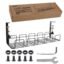 No Drill Under Desk Cable Management Tray, Space-Saving Rack, Sturdy Metal Wire Organizer Basket for Office and Home Standing Desk, 40x13x15cm