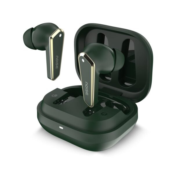 Noise Buds N1 Truly Wireless Earbuds with Chrome Finish, 40H of Playtime, Quad Mic with ENC, Ultra Low Latency Gaming (Up to 40 Ms), Instacharge(10 Min=120 Min), Bluetooth V5.3(Forest Green)
