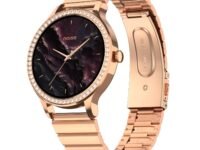 Noise Diva Araya Smartwatch for Women with AMOLED Display (850 Nits), 60 Precision-Set Crystals, Cycle Tracking, Skin Temperature, SOS with Live Location, 100+ Watch Faces - Iconic Rose Gold