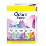 Odonil Bathroom Air Freshener Zipper Mix - 50g (10gx5) | Assorted Pack | Instant & Long Lasting Fragrance | Lasts upto 30 days | Germ Protection | Air Freshener for Bathroom, Toilet, Home & Office